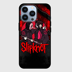 Чехол iPhone 13 Pro Slipknot black and red