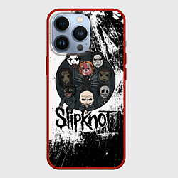 Чехол iPhone 13 Pro Slipknot black and white