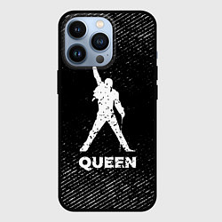 Чехол для iPhone 13 Pro Queen с потертостями на темном фоне, цвет: 3D-черный