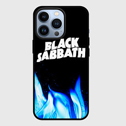 Чехол для iPhone 13 Pro Black Sabbath blue fire, цвет: 3D-черный
