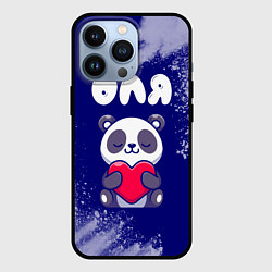 Чехол для iPhone 13 Pro Оля панда с сердечком, цвет: 3D-черный