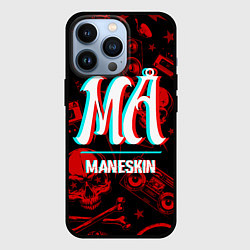 Чехол для iPhone 13 Pro Maneskin rock glitch, цвет: 3D-черный