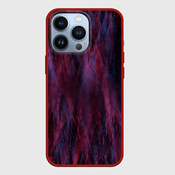 Чехол для iPhone 13 Pro Сине-красный мех, цвет: 3D-красный