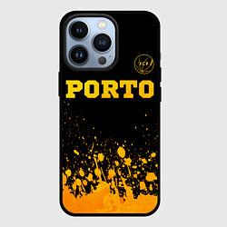 Чехол для iPhone 13 Pro Porto - gold gradient: символ сверху, цвет: 3D-черный