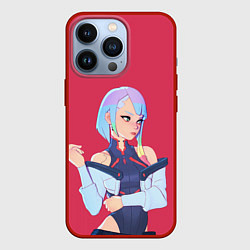 Чехол для iPhone 13 Pro Lucy: Cyberpunk, цвет: 3D-красный