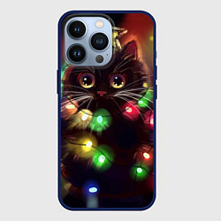 Чехол iPhone 13 Pro Новый Год Кот