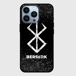 Чехол для iPhone 13 Pro Berserk с потертостями на темном фоне, цвет: 3D-черный