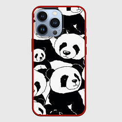 Чехол iPhone 13 Pro С пандами паттерн