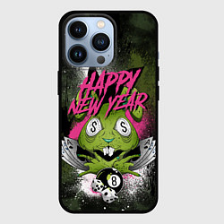 Чехол для iPhone 13 Pro Geen rabbit happy new year, цвет: 3D-черный