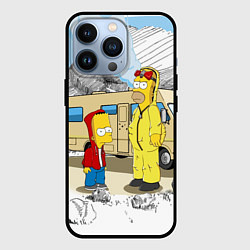 Чехол для iPhone 13 Pro Барт Симпсон и его папаша, цвет: 3D-черный