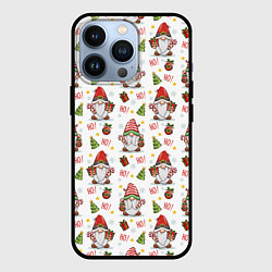Чехол для iPhone 13 Pro Рождественские гномы с подарками, цвет: 3D-черный