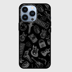 Чехол для iPhone 13 Pro Nirvana crash guitar black, цвет: 3D-черный