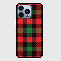 Чехол для iPhone 13 Pro Рождественский тартан, цвет: 3D-черный