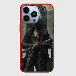 Чехол для iPhone 13 Pro Bloodborne охотник, цвет: 3D-красный