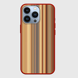 Чехол для iPhone 13 Pro Золотистые и серые линии в геометрии, цвет: 3D-красный