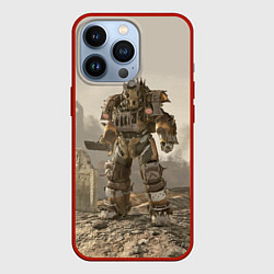 Чехол для iPhone 13 Pro Bone raider power armor skin in fallout, цвет: 3D-красный