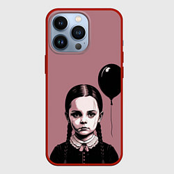 Чехол для iPhone 13 Pro Мрачная Уэнздей Аддамс, цвет: 3D-красный