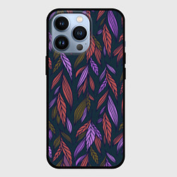 Чехол для iPhone 13 Pro Лиственный узор, цвет: 3D-черный