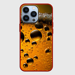Чехол для iPhone 13 Pro Пиво пенное светлое, цвет: 3D-красный