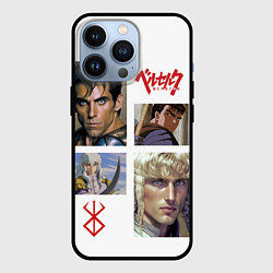 Чехол для iPhone 13 Pro Оуэн Уилсон и Бен Стиллер в аниме Берсерк, цвет: 3D-черный