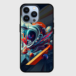 Чехол для iPhone 13 Pro Космос в стиле кубизма, цвет: 3D-черный