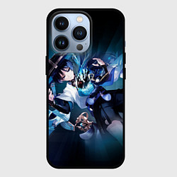 Чехол для iPhone 13 Pro Странник Скарамучча перерождение в анемо, цвет: 3D-черный