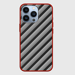 Чехол для iPhone 13 Pro Полоса объемная, цвет: 3D-красный