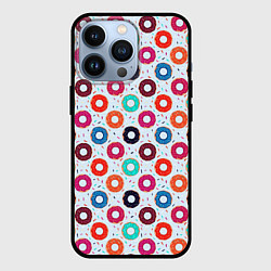 Чехол iPhone 13 Pro Пончики на светлом фоне