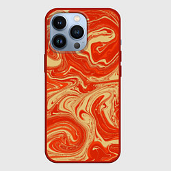 Чехол для iPhone 13 Pro Апельсиновый узор, цвет: 3D-красный
