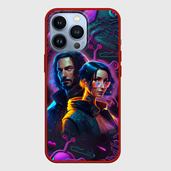 Чехол для iPhone 13 Pro Джонни и Джуди, цвет: 3D-красный