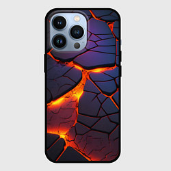 Чехол для iPhone 13 Pro Неоновая лава - течение, цвет: 3D-черный