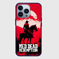 Чехол для iPhone 13 Pro Red Dead Redemption, mountain, цвет: 3D-тёмно-синий