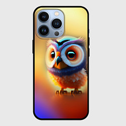 Чехол для iPhone 13 Pro Яркая совушка, цвет: 3D-черный