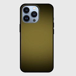 Чехол для iPhone 13 Pro Градиент хаки, цвет: 3D-черный