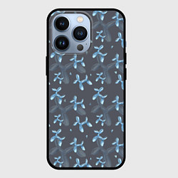 Чехол для iPhone 13 Pro Паттерн с голубыми собаками, цвет: 3D-черный