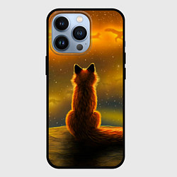 Чехол для iPhone 13 Pro Лиса духи предков, цвет: 3D-черный