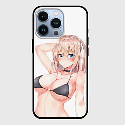 Чехол для iPhone 13 Pro Waifu in dark swimsuit, цвет: 3D-черный