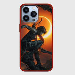 Чехол для iPhone 13 Pro Lara Croft, цвет: 3D-красный