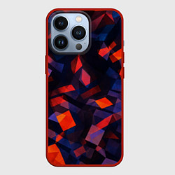 Чехол для iPhone 13 Pro Мозаичная геометрия, цвет: 3D-красный