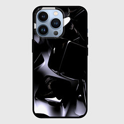 Чехол для iPhone 13 Pro Хромированные кубы, цвет: 3D-черный
