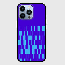 Чехол для iPhone 13 Pro Паттерн в стиле модерн синий яркий, цвет: 3D-черный