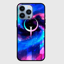 Чехол для iPhone 13 Pro Quake неоновый космос, цвет: 3D-черный