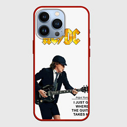 Чехол iPhone 13 Pro Ангус Янг играющий на гитаре