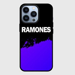 Чехол для iPhone 13 Pro Ramones purple grunge, цвет: 3D-черный