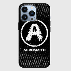 Чехол для iPhone 13 Pro Aerosmith с потертостями на темном фоне, цвет: 3D-черный