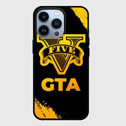 Чехол для iPhone 13 Pro GTA - gold gradient, цвет: 3D-черный