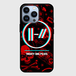 Чехол для iPhone 13 Pro Twenty One Pilots rock glitch, цвет: 3D-черный
