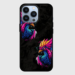 Чехол iPhone 13 Pro Киберпанк Птица