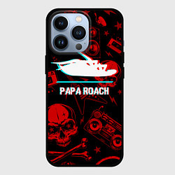 Чехол для iPhone 13 Pro Papa Roach rock glitch, цвет: 3D-черный