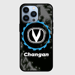 Чехол iPhone 13 Pro Changan в стиле Top Gear со следами шин на фоне